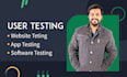 website testing, app testing, user testing