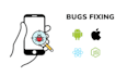 fix react native app bugs, react native app UI bug fixes