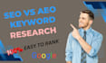 do SEO keyword research rank on google