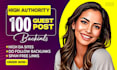 create manual high quality guest post seo backlinks