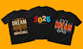 create trendy typography and graphic t shirt design for your brand