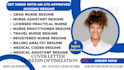 write grad nurse billing analyst medical coder resume, cover letter and linkedin