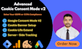 setup cookie consent banner v2 via google tag manager