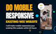 fix and optimize mobile responsiveness of your wix site