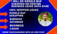 do google maps scraping or provide business leads,  and business database