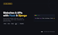 develop websiste and apis using python flask and django