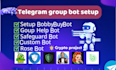 be setup telegram community bot in your crypto project