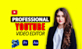 professionally edit your youtube, podcast and zoom video editing