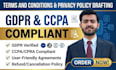 do gdpr ccpa privacy policy, terms and conditions, cookie policy