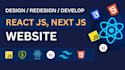 develop website with react js, next js, and tailwind CSS