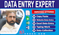 do data entry, appending and data analysis