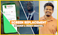 do screen replacement, remove object from video, vfx cleanup