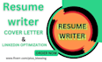 create ats optimized resume, cover letter and linkedin profile
