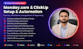 setup monday and clickup with automation and integrations