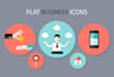 design awesome vector flat business icon