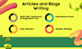 write articles and blogs