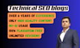 write technical SEO blog posts