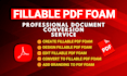 convert your document into a fillable pdf, editable pdf