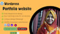 create portfolio website  landing page using wordpress