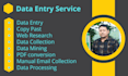 do data entry, data processing, excel, web search expert