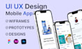 do wireframe design, UX UI design and mobile ui UX mockup with figma