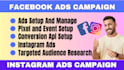 run facebook ads campaign, fb advertising and instagram ads