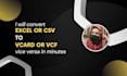 convert excel or CSV to vcard or vcf vice versa in minutes
