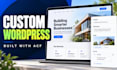 build a custom wordpress website with acf editable content