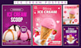design ice cream flyer, poster, menu and food flyer