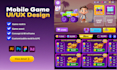 design creative game graphics, art and game UI UX
