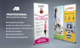 design a professional roll up banner or pull up banner