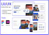 do UI UX design mobile app, web app, application in figma
