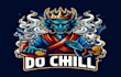 do chill dragon smoking king mascot logo