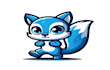 do cartoon, blue, animal, mascot logo