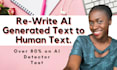rewrite, humanize, factcheck your ai generated texts