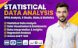 do statistical data analysis with spss, rstudio, stata excel business statistics