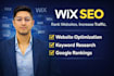 do wix SEO to improve google rankings and traffic