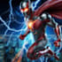 drawing custom superhero character in action