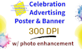 create high resolution files signage banner poster for printing