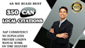 do 350 canada local citations for local SEO
