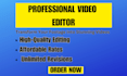 do professional video editing for youtube and social media