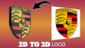 convert 2d to 3d and create 360 spinning loop animation