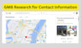 do gmb research for contact information