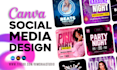 design social media posts with canva templates