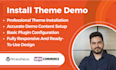 install wordpress theme and setup demo