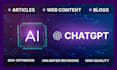 write chatgpt generated articles and blog posts using open ai