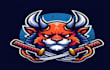 do hannya, katana, animal, mascot logo design