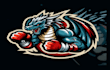 do dragon, fighter, mascot logo design