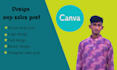 do canva desigh in insta post and s m post,logo desing
