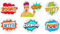 create pop art, comic or cartoon words or logo